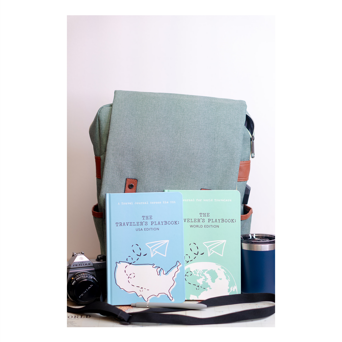 backpack traveler around the world book Traveler's Playbook Bundle Fish Hook Money Clip St. Croix Rod Model:6'0